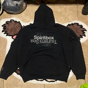 Spiritbox Tsunami Sea 2025 Tour Crash Pigment Black Pullover Hoodie